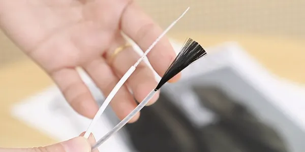 Linha de fibra de nanocarbono composto