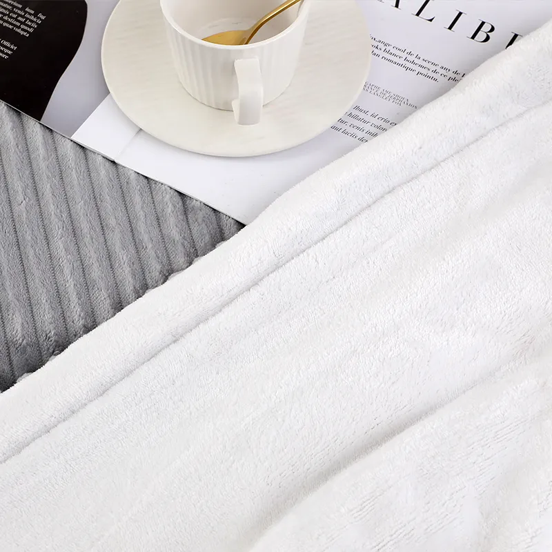 ribbed faux fur throw